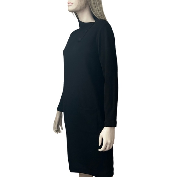 Jones New York Merino Blend Shift Dress Black S-M - Picture 6 of 15